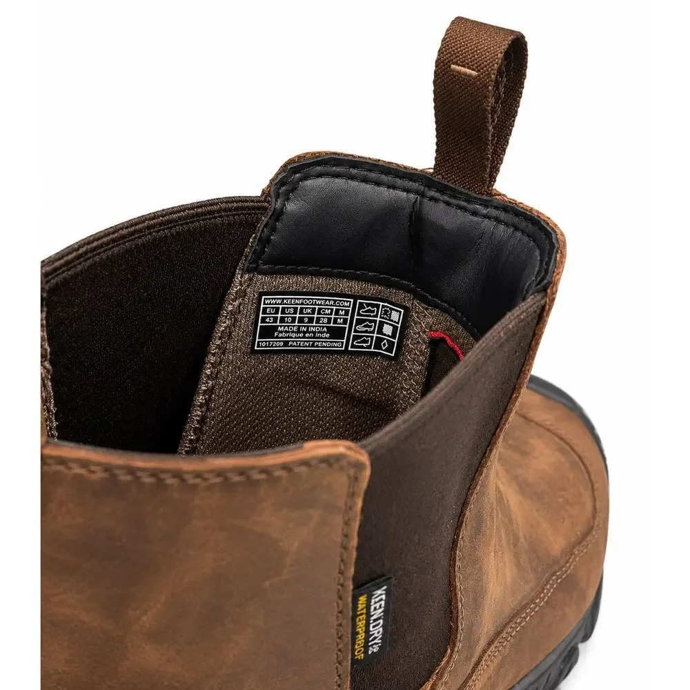 KEEN Anchorage III Chelsea Boots Mens 10 Brown Waterproof Leather Insulated